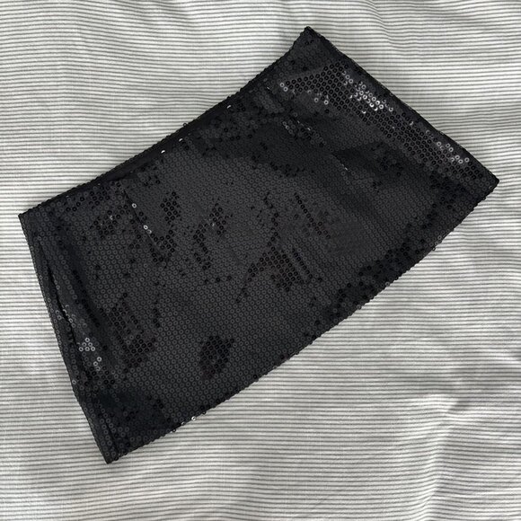 NWT Parke Black Sequin Mini Skirt - Picture 3 of 3